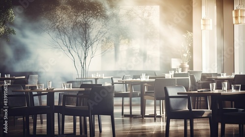 tranquility blurred interior restaurant © vectorwin