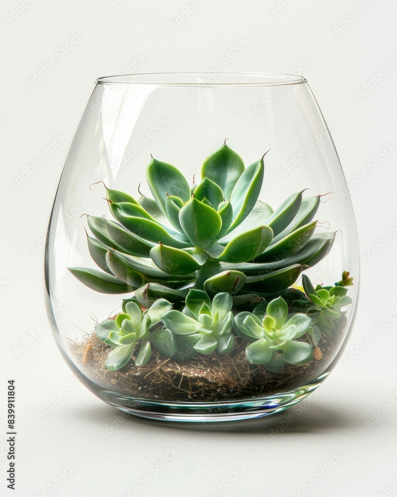 Succulent plants in a small greenhouse Succulent plants in a small greenhouse