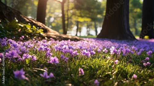 violet light purple flowers photo