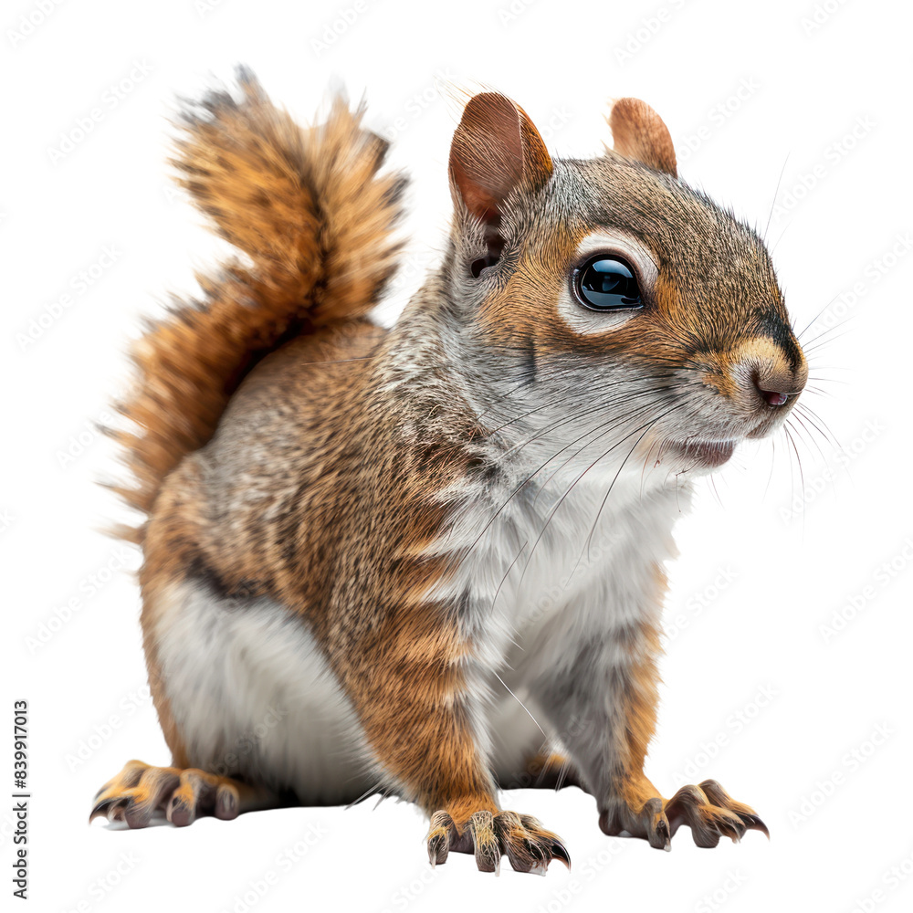 Obraz premium Squirrel isolated on a transparent background