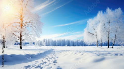 landscape sunny winter day © vectorwin