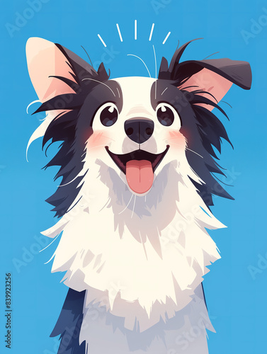 Cute dog hand-drawn pattern illustration.

