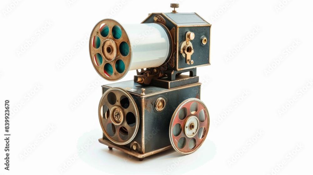 Fototapeta premium Planetarium projector It displays equipment used to project stars, planets, and other celestial objects.