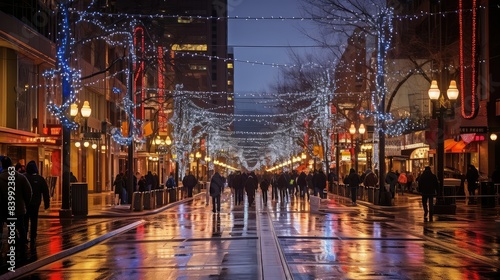 street holiday lights outside © vectorwin