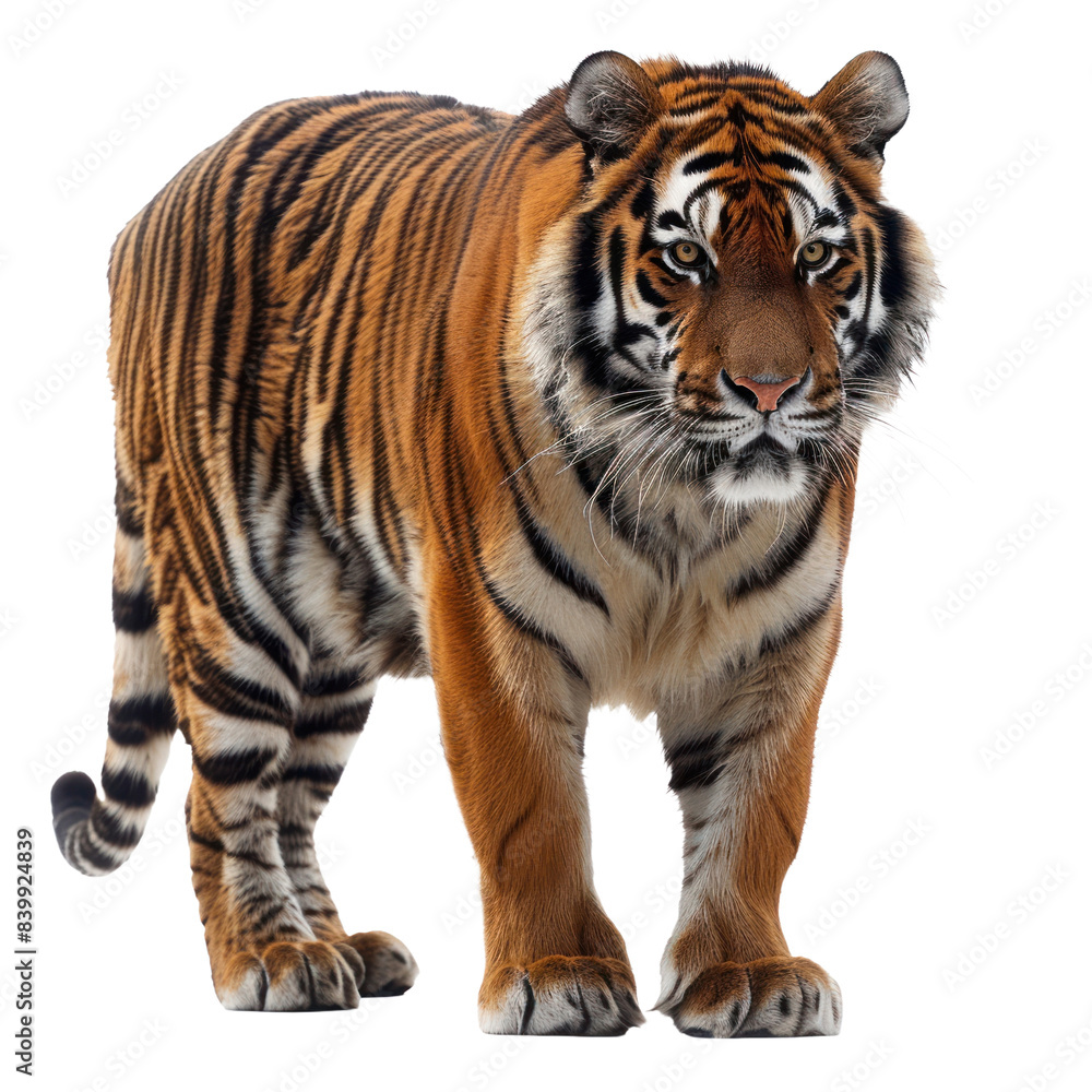 Fototapeta premium Close up tiger isolated on a transparent background