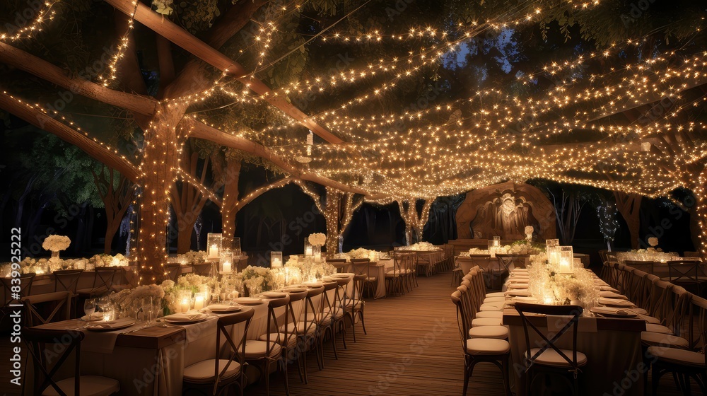 canopy wedding lights