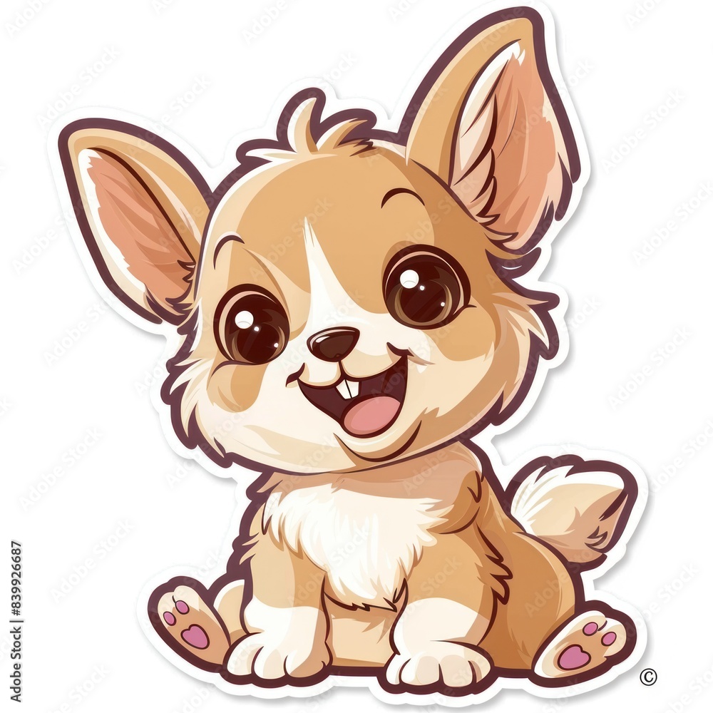 Obraz premium printable sticker T-shirt vector puppy graphic design