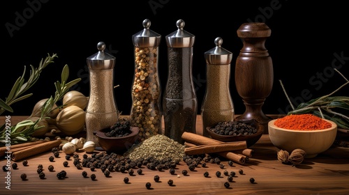 spices background black pepper photo