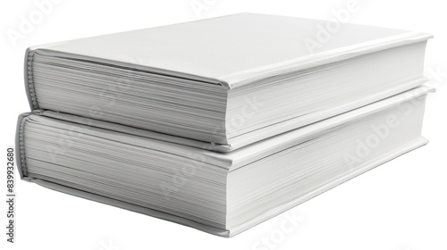 White thick book isolated on a transparent background © khajar