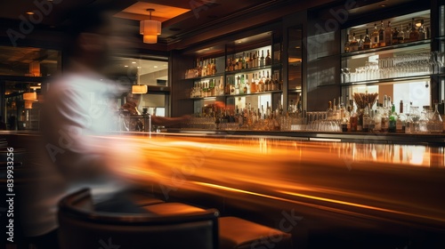 bar blurred interior design hotel
