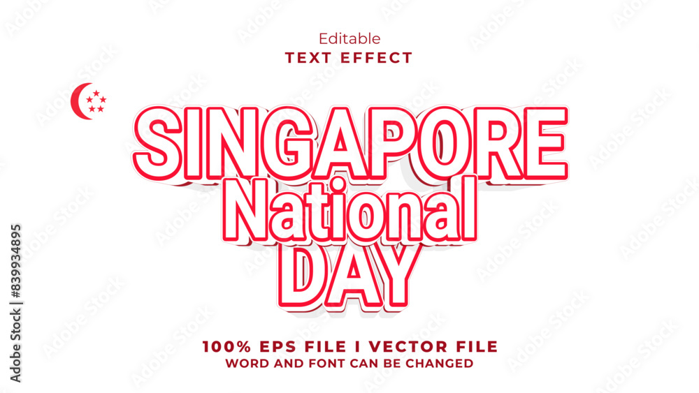 editable white singapore national day text effect editable white singapore national day text effect