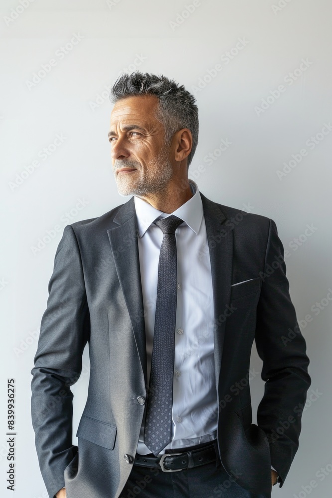 Man in Suit Standing