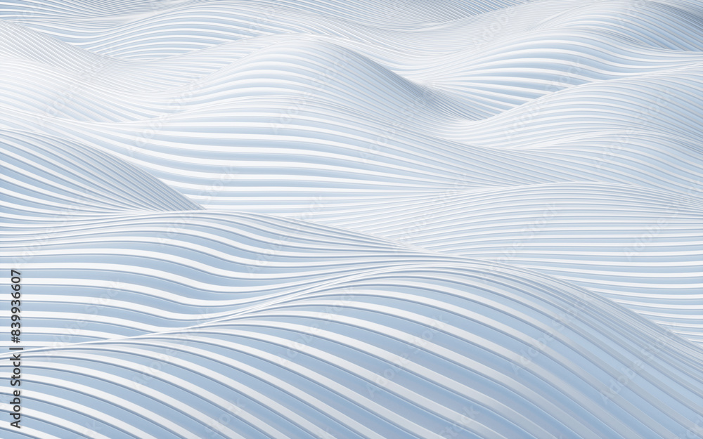 Obraz premium Blue abstract curve background, 3d rendering.