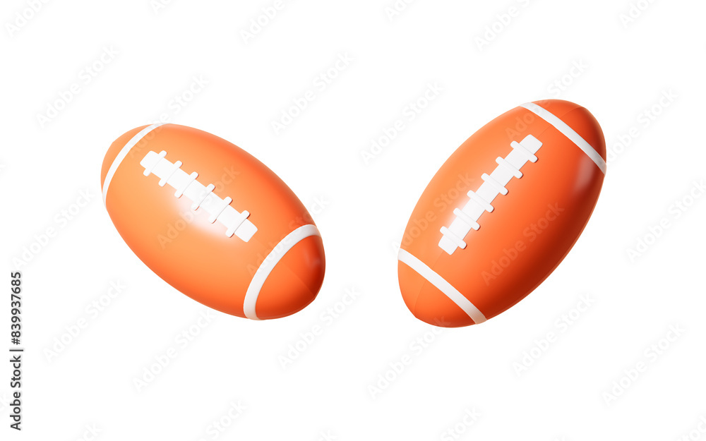 Cartoon rugby football , 3d rendering. Cartoon rugby football , 3d rendering.