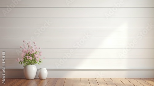 setting blurred home interior shiplap