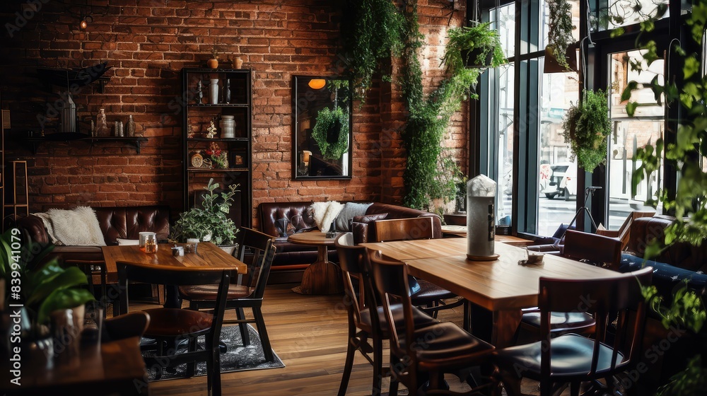 brick restaurant interior