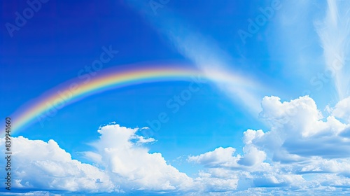view rainbow blue sky