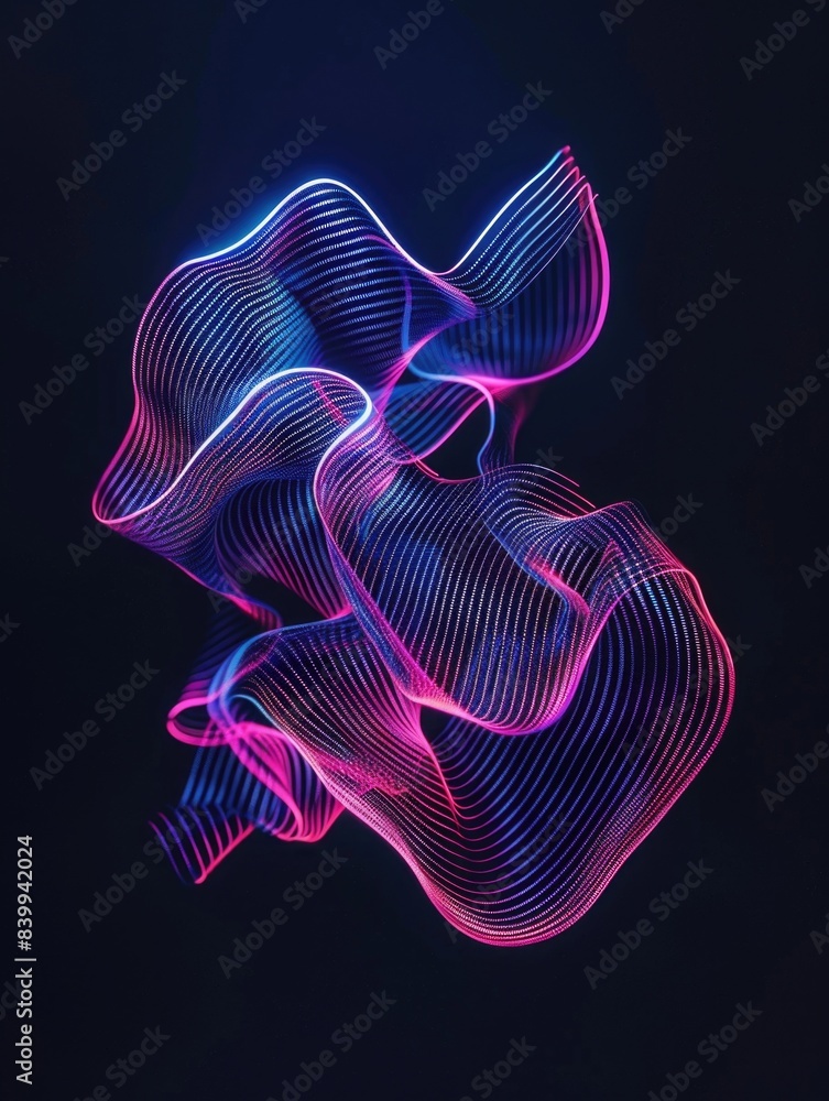 Fototapeta premium Neon Wave Close Up
