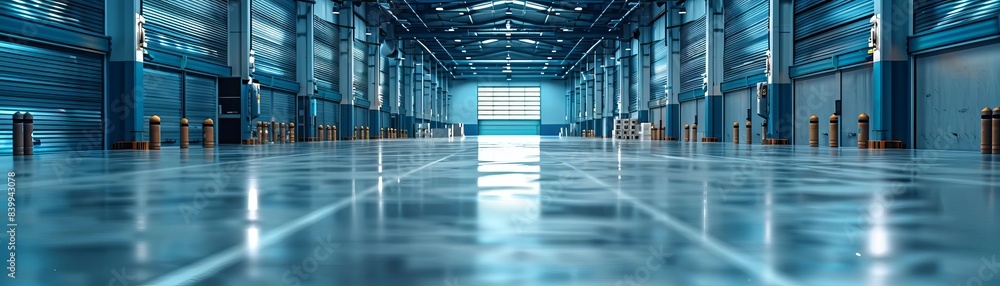 The photo shows the interior of a modern airport terminal. The photo shows the interior of a modern airport terminal.