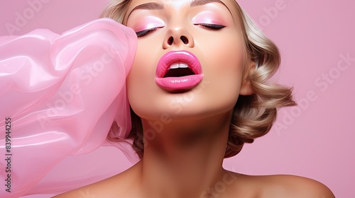 camera pink lips