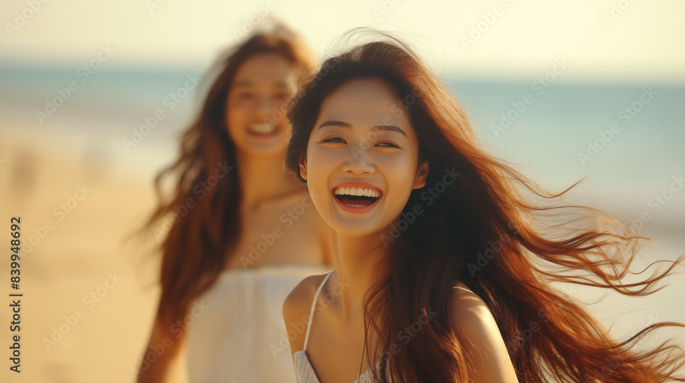 Joyful Women on a Sunny Beach
Joyful Women on a Sunny Beach
