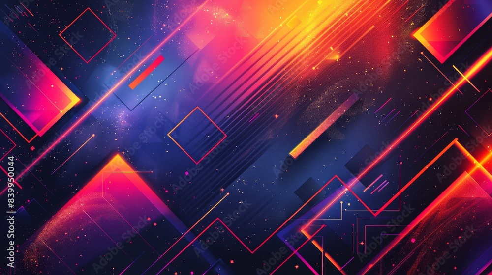 Fototapeta premium Abstract Design with Asymmetrical Shapes 