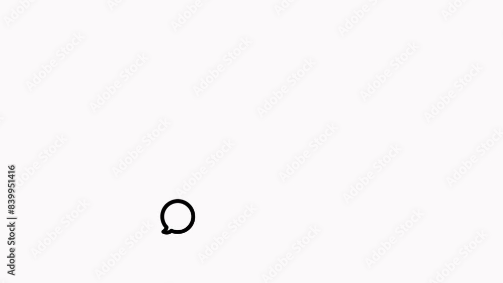 chat icon animation with bubble texts for consulting, talking animation sign on white background, question and answer icon animation. chat icon animation with bubble texts for consulting, talking animation sign on white background, question and answer icon animation.