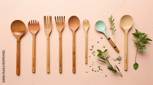 utensils bamboo products photo