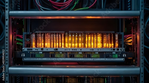  Server Rack Ablaze Amid Crypto Mining, Crypto Disaster: Burning Server Rack and Mining Machines, Apocalyptic Cryptocurrency Scene: Server Fire and Mining Chaos, Digital Inferno: Burning Server Rack 
