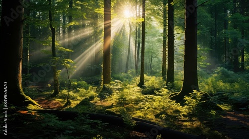 light forest with sun