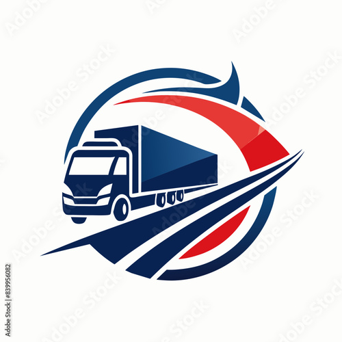 minimalist Logistics and Transportation logo vector art illustration