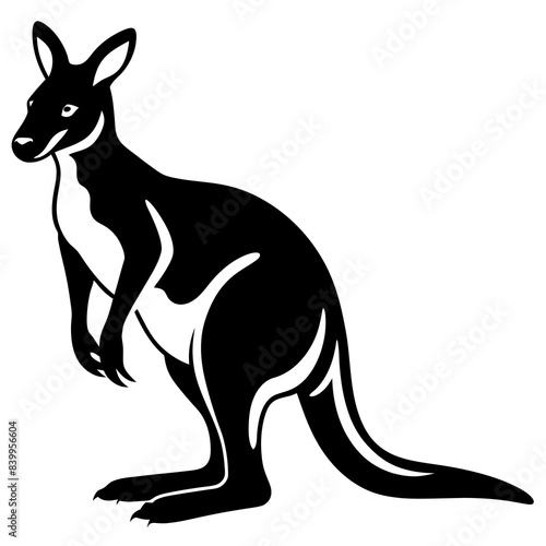 wallaby silhouette vector illustration svg