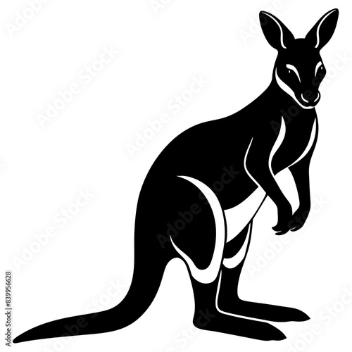 wallaby silhouette vector illustration svg