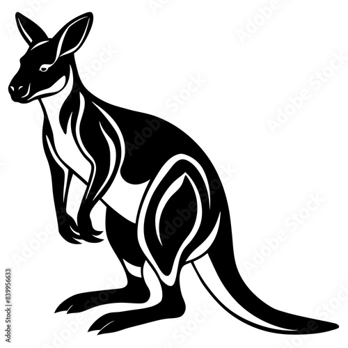 wallaby silhouette vector illustration svg