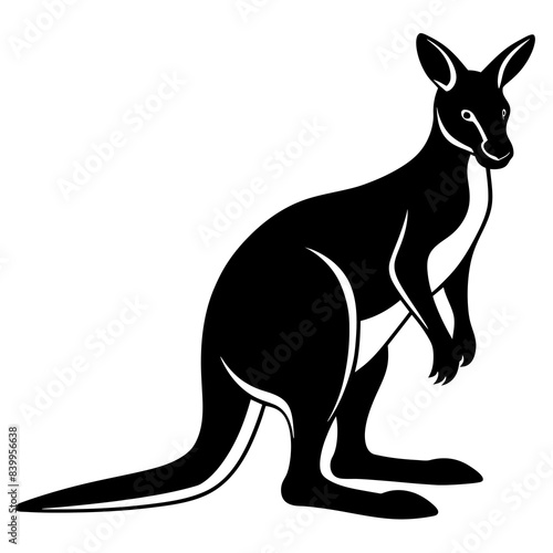 wallaby silhouette vector illustration svg