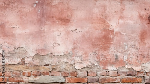 dilapidated pink wall brick