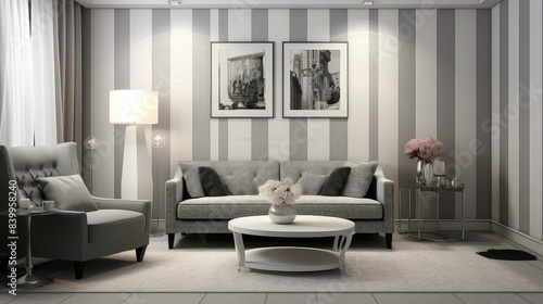 wallpaper gray stripes