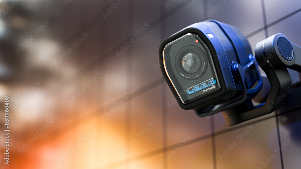 Cctv Security Camera in dark area. Can be used in technology background or security work.