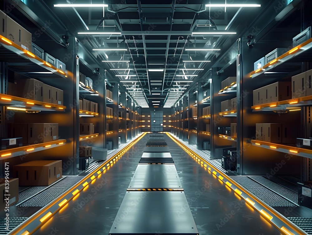 Automated Logistics Center with Advanced Sorting and Delivery Systems Automated Logistics Center with Advanced Sorting and Delivery Systems