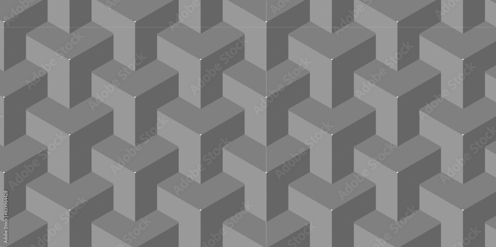 Vector Minimal cubes geometric tile and mosaic wall grid backdrop hexagon technology wallpaper background. Black and gray block cube structure backdrop grid triangle texture vintage design. Vector Minimal cubes geometric tile and mosaic wall grid backdrop hexagon technology wallpaper background. Black and gray block cube structure backdrop grid triangle texture vintage design.