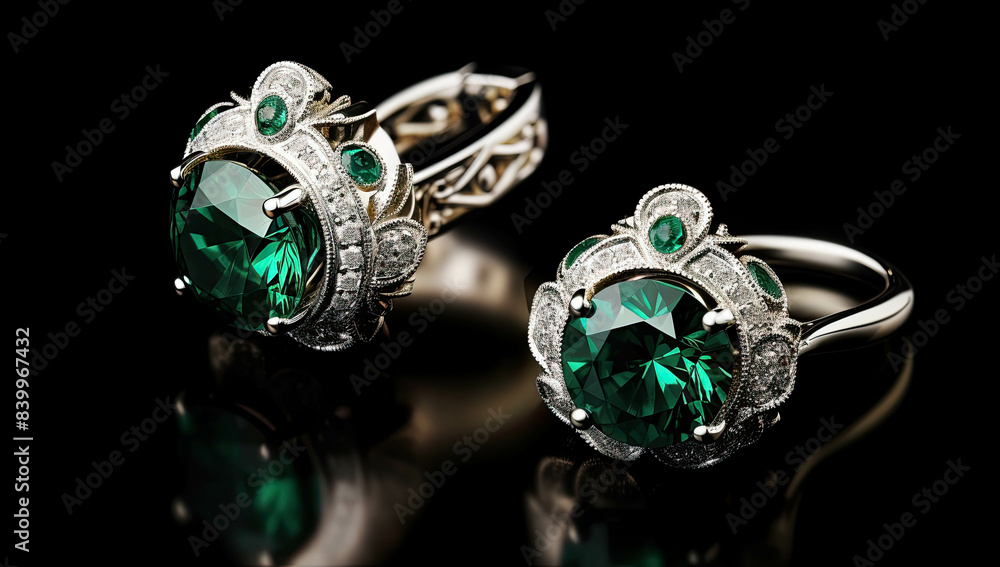 Green diamond wedding ring or engagement ring Green diamond wedding ring or engagement ring
