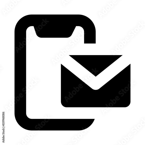 comunication smartphone mail solid ui icon