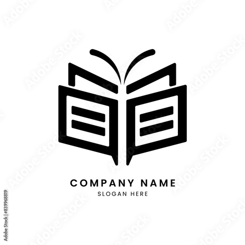 the book logo is in the shape of a butterfly