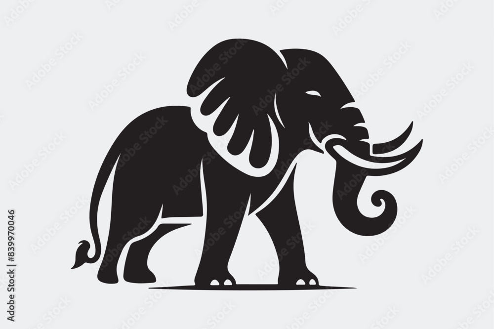 Elephant Silhouette vector illustration Elephant Silhouette vector illustration
