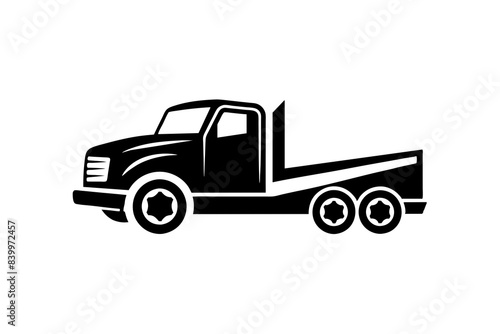 towing truck logo design vector on white background illustration 