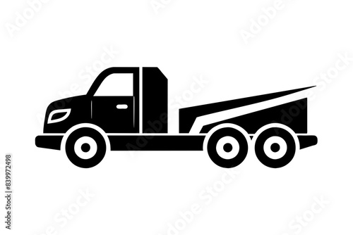 towing truck logo design vector on white background illustration 