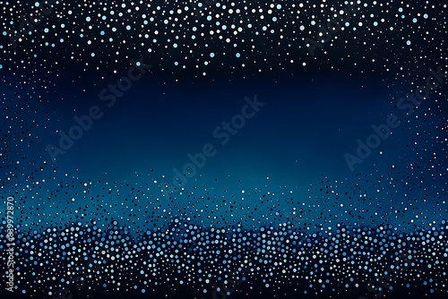 Modern Art Geometry with Dark Blue and Black Gradient Background and Sparkly Dots in Vibrant Colors