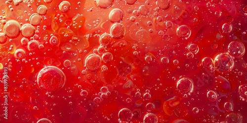 Texture Frozen Uneven Red Jelly With Bubbles For Background Created Using Artificial Intelligence