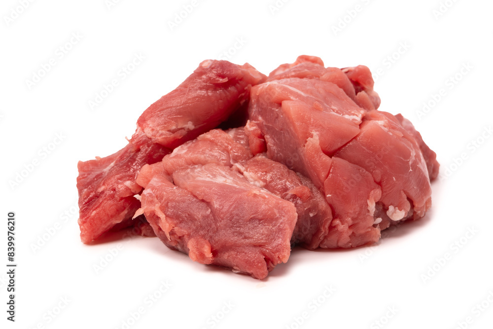 Raw pork tenderloin isolated on a white background. Fresh meat. Raw pork tenderloin isolated on a white background. Fresh meat.