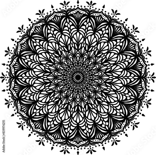 Intricate Floral Mandala Clip Art . Explore the beauty of symmetry with this intricate floral mandala clip art. Perfect for adding a touch of elegance to your digital projects, invitations, and print 